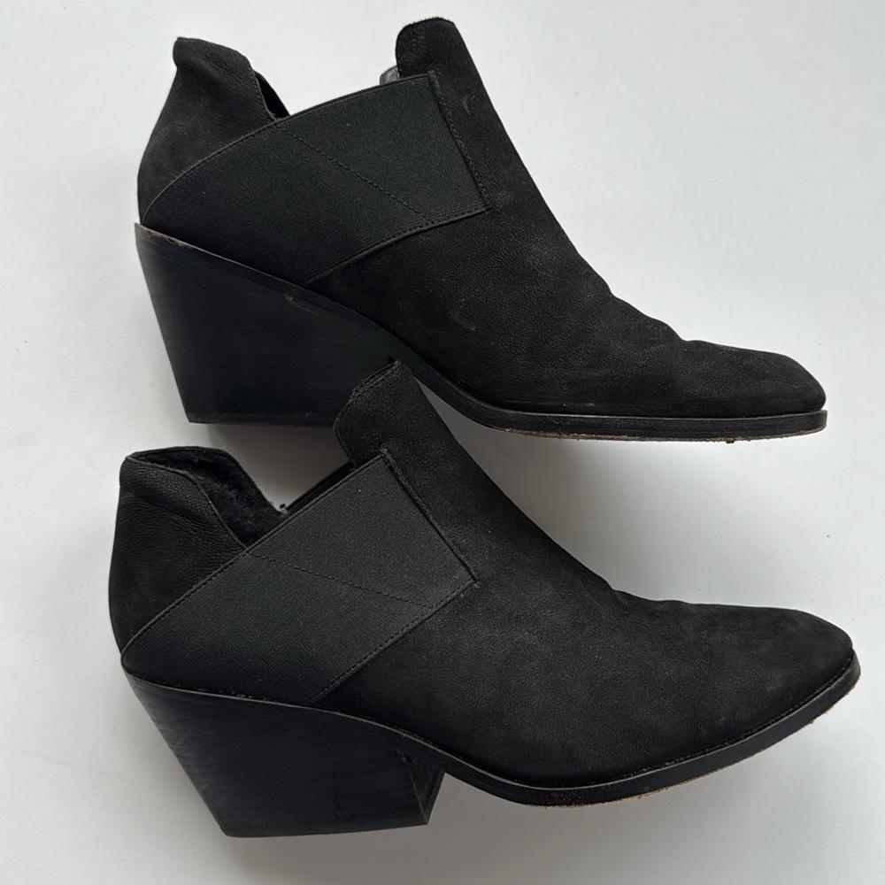 Eileen Fisher black minimalist bootie 11